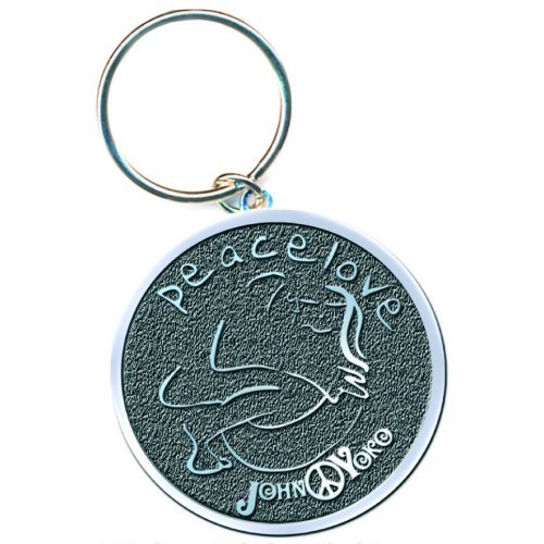 John Lennon Keychain: Peace & Love (Die-cast Relief) - John Lennon - Mercancía - Epic Rights - 5055295311015 - 22 de octubre de 2014