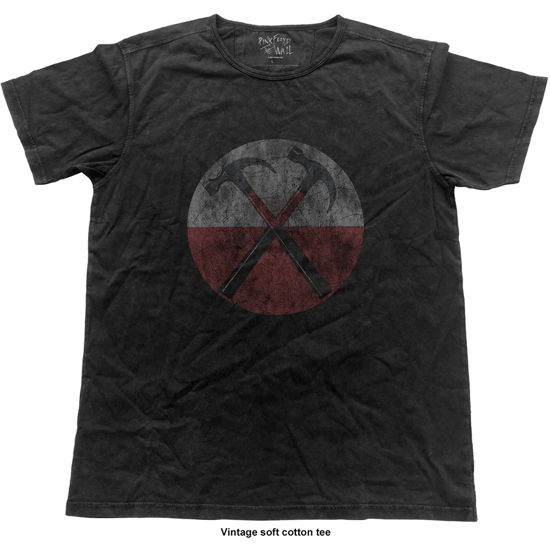 Cover for Pink Floyd · Pink Floyd Unisex Fashion Tee: The Wall Hammers (Vintage Finish) (TØJ) [size M] [Black - Unisex edition]