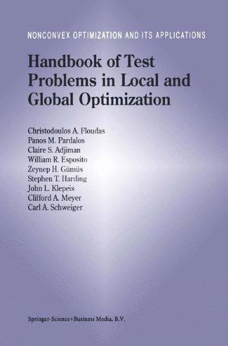 Cover for Christodoulos A. Floudas · Handbook of Test Problems in Local and Global Optimization - Nonconvex Optimization and Its Applications (Hardcover Book) [1999 edition] (1999)