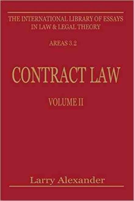 Cover for Larry Alexander · Contract Law, Volume II (Innbunden bok) (1991)