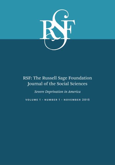 Cover for Matthew Desmond · RSF : The Russell Sage Foundation Journal of the Social Sciences Severe Deprivation in America (Paperback Book) (2015)