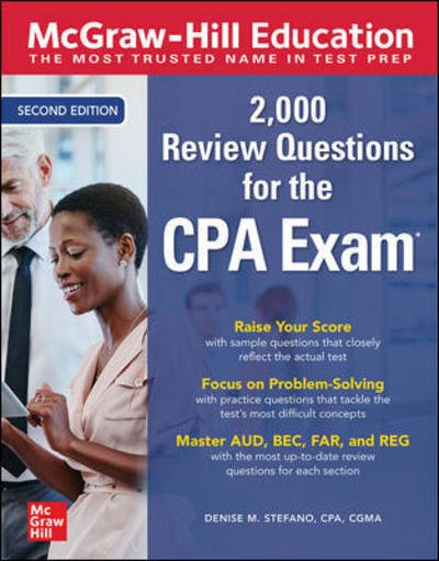 Cover for Denise Stefano · McGraw-Hill Education 2,000 Review Questions for the CPA Exam, Second Edition (Paperback Book) (2019)