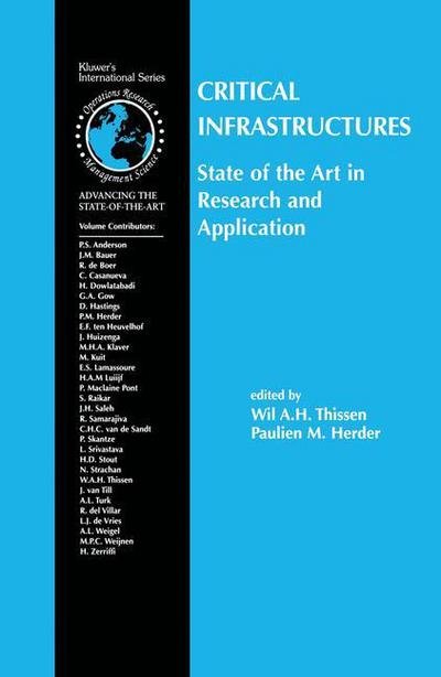 Cover for Wil a H Thissen · Critical Infrastructures State of the Art in Research and Application - International Series in Operations Research &amp; Management Science (Hardcover Book) [2003 edition] (2003)