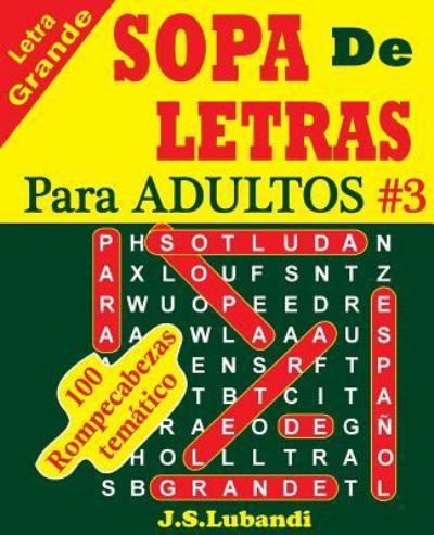 Cover for Jaja Media · SOPA De LETRAS Para ADULTOS (Paperback Book) (2016)