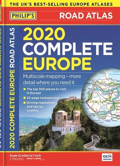 Cover for Philip's Maps · 2020 Philip's Complete Road Atlas Europe: (A4 Flexiback) - Philips Road Atlas (Paperback Bog) (2019)