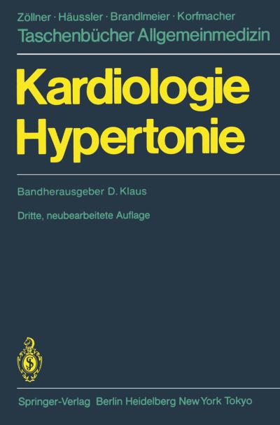 Cover for D.H. Antoni · Kardiologie Hypertonie - Taschenbucher Allgemeinmedizin (Paperback Book) [3., neubearb. Aufl. edition] (1986)