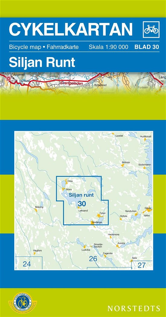Cover for Norstedts · Cykelkartan: Siljan runt (Hardcover Book) (2012)