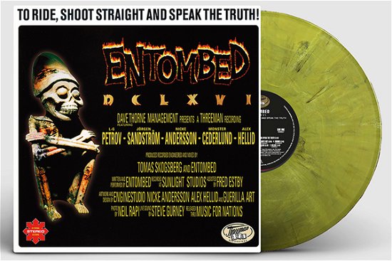 Cover for Entombed · Dclxvi - to Ride, Shoot Straight and Speak the Truth (Gold / Black Marble) (LP) (2022)