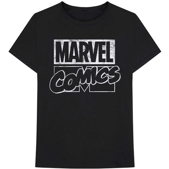 Cover for Marvel Comics · Marvel Comics Unisex T-Shirt: Logo (T-shirt) [size M] [Black - Unisex edition]