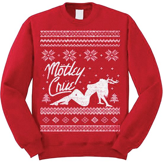 Cover for Mötley Crüe · Motley Crue Unisex Sweatshirt: Holiday (Klær) [size S] [Red - Unisex edition]
