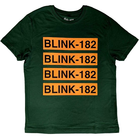 Blink-182 Unisex T-Shirt: Logo Repeat - Blink-182 - Merchandise -  - 5056561058016 - 