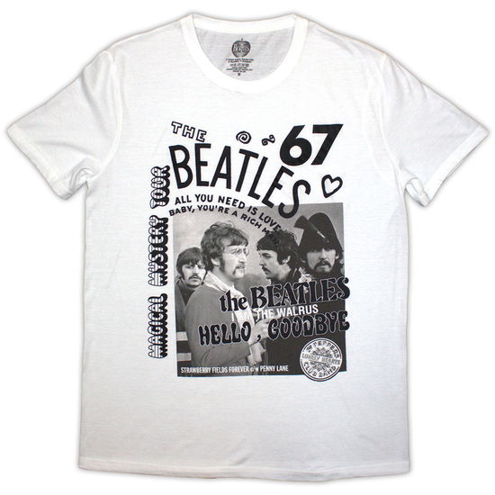 Cover for The Beatles · The Beatles Unisex T-Shirt: 1967 (White) (T-shirt) [size XL] (2024)