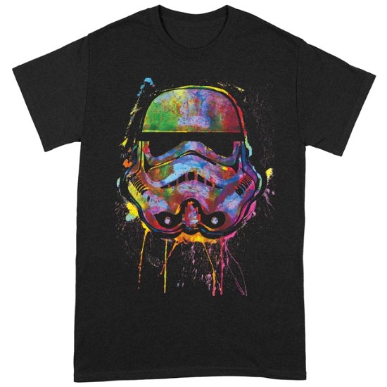 Paint Splats Helmet Large Black T-Shirt - Star Wars - Merchandise - BRANDS IN - 5059568168016 - February 3, 2024
