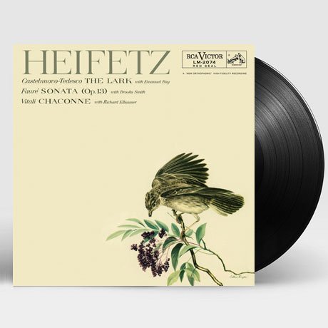 Cover for Jascha Heifetz · Faure &amp; Vitali the Lark Sonata Chaconne (LP) (2018)