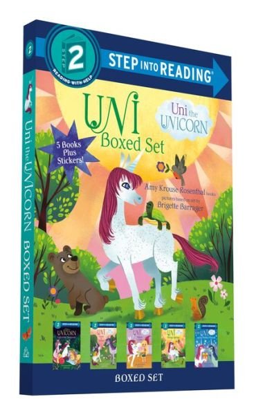 Cover for Amy Krouse Rosenthal · Uni the Unicorn Step into Reading Boxed Set: Uni Brings Spring; Uni's First Sleepover; Uni Goes to School; Uni Bakes a Cake; Uni and the Perfect Present - Step into Reading (Paperback Bog) (2021)