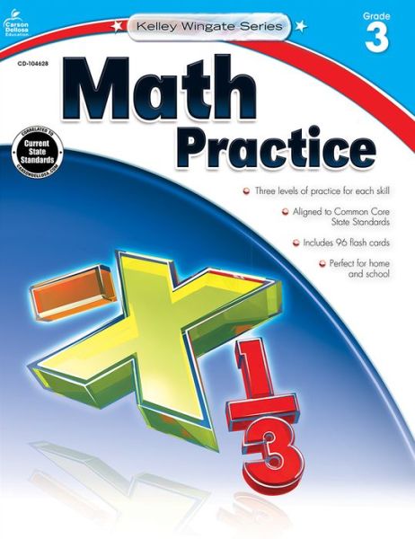 Cover for Carson-dellosa Publishing · Math Practice, Third Grade (Common Core) (Paperback Book) (2014)