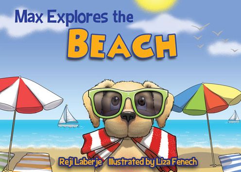 Cover for Reji Laberje · Max Explores the Beach (Board book) (2015)