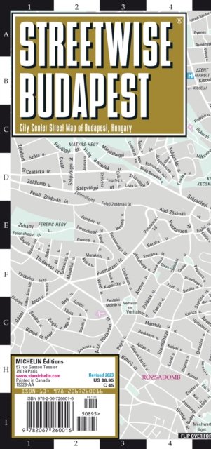 Streetwise Budapest Map - Laminated City Center Street Map of Budapest, Hungary: City Plan - Michelin - Livros - Michelin Editions des Voyages - 9782067260016 - 20 de julho de 2023