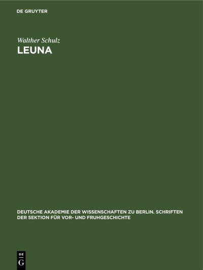 Cover for Walther Schulz · Leuna (Book) (1954)