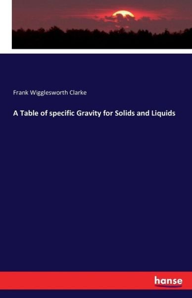 Cover for Clarke · A Table of specific Gravity for (Bog) (2016)