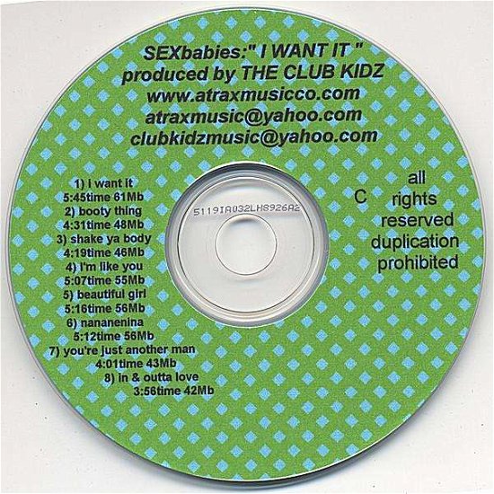 Cover for 1-sexbabies · I Want It (CD) (2005)