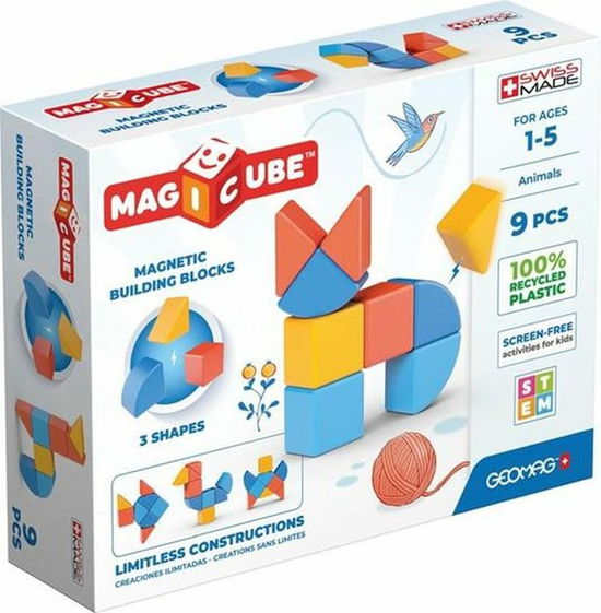 Cover for Geomag · Geomag - Magicube Shapes 100% Recycled Plastics Animals - 9 pcs (Toys)