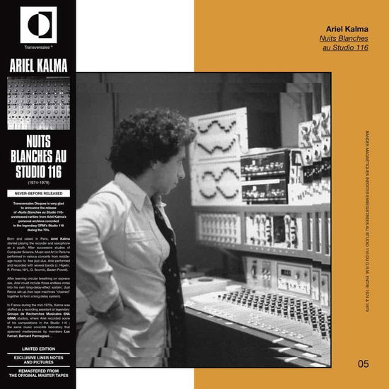 Cover for Ariel Kalma · Nuits Blanches Au Studio 116 (LP) (2019)