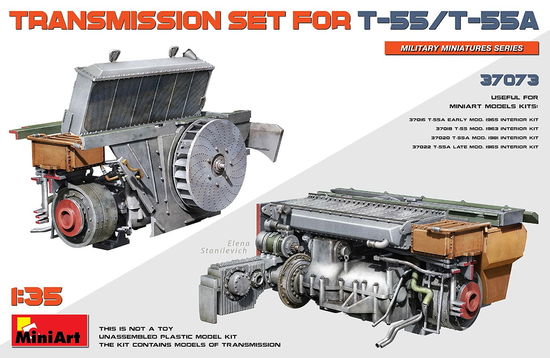 Cover for MiniArt · 1/35 Transmission Set For T-55/t-55a (6/21) * (Legetøj)