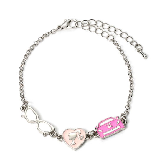 Barbie Charm Enamelled Charm Bracelet (Silhouette. Glasses & Corvette) - Barbie - Fanituote - BARBIE - 5055583452017 - maanantai 11. joulukuuta 2023