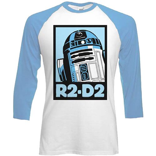 Cover for Star Wars · Star Wars Unisex Raglan Tee: R2-D2 (CLOTHES) [size S] [Blue,White - Unisex edition]