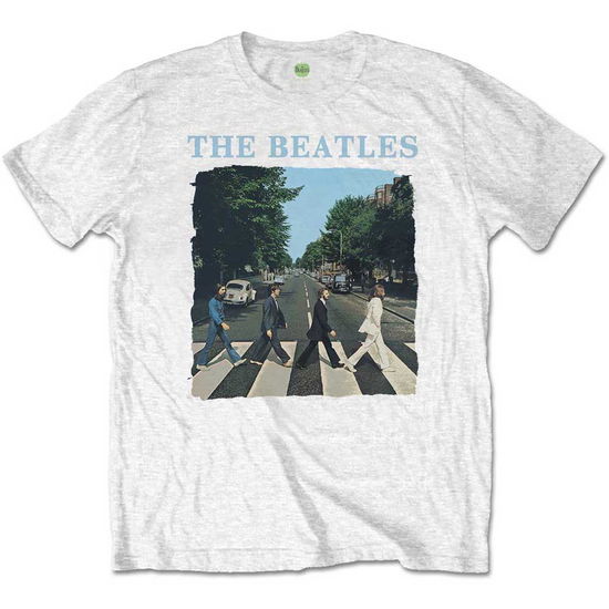 Cover for The Beatles · The Beatles Unisex T-Shirt: Abbey Road &amp; Logo (T-shirt) [size S] [White - Unisex edition]