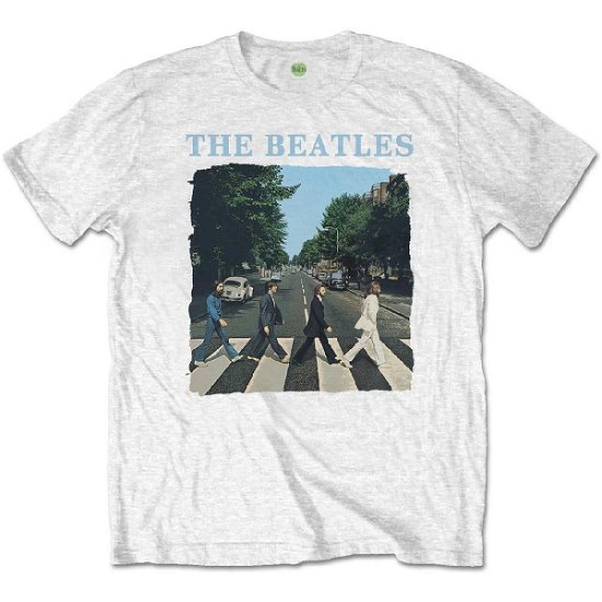 Cover for The Beatles · The Beatles Unisex T-Shirt: Abbey Road &amp; Logo (Retail Pack) (T-shirt) [size S] [White - Unisex edition]