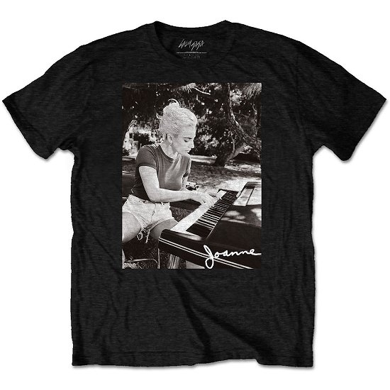 Cover for Lady Gaga · Lady Gaga Unisex T-Shirt: Joanne Piano (T-shirt) [size S] [Black - Unisex edition]