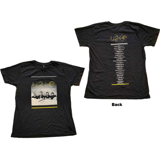 U2 Ladies T-Shirt: I+E Tour Bed Photo (Ex-Tour & Back Print) - U2 - Koopwaar -  - 5056561051017 - 