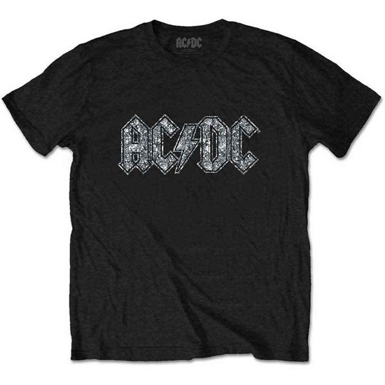 Cover for AC/DC · AC/DC Kids T-Shirt: Logo (Black) (Embellished) (7-8 Years) (T-shirt) [size 7-8yrs] (2023)