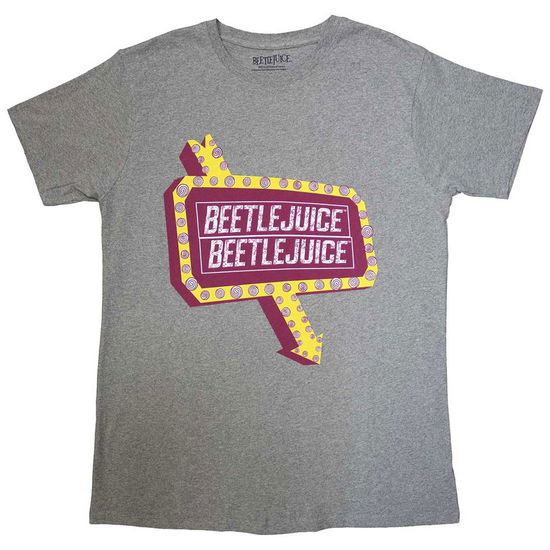 Beetlejuice Unisex T-Shirt: Beetlesign (Grey) - Beetlejuice - Merchandise -  - 5056737230017 - January 24, 2024