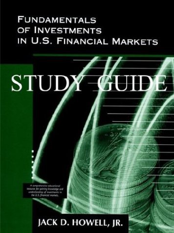 Cover for Jr · Fundamentals of Investments in U.s. Financial Markets - Study Guide (Pocketbok) [1st edition] (2003)