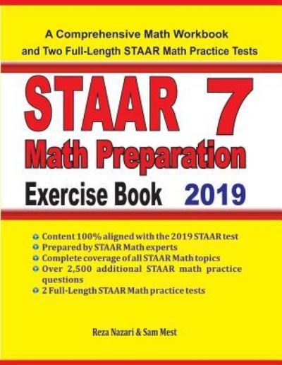 Cover for Reza Nazari · STAAR 7 Math Preparation Exercise Book (Paperback Book) (2019)