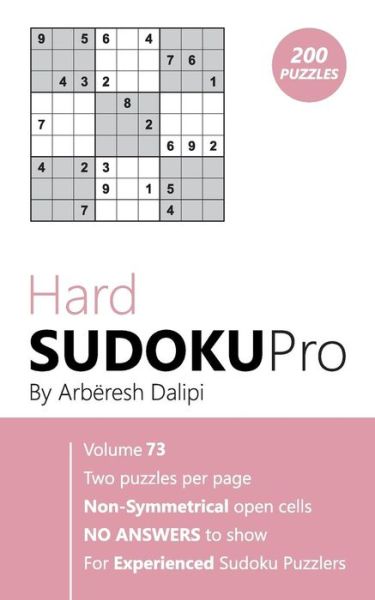 Cover for Arberesh Dalipi · Hard Sudoku Pro (Pocketbok) (2017)