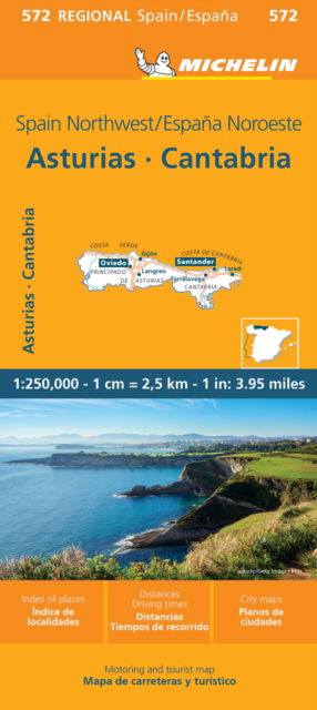 Asturias Cantabria - Michelin Regional Map 572: Map - Michelin - Libros - Michelin Editions des Voyages - 9782067263017 - 6 de junio de 2024