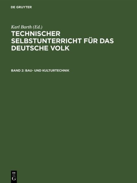 Cover for Karl Barth · Bau- Und Kulturtechnik (Hardcover bog) (2022)