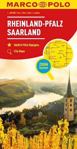 Cover for Mair-Dumont · Marco Polo: Marco Polo Deutschland karte 10: Rheinland-Pfalz, Saarland (Hardcover bog) (2023)