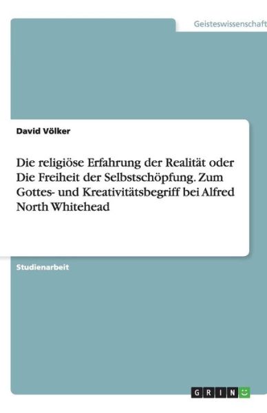 Cover for Völker · Die religiöse Erfahrung der Real (Book) [German edition] (2013)