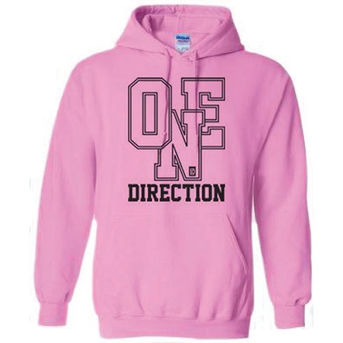 One Direction Ladies Pullover Hoodie: Athletic Logo - One Direction - Produtos - Global - Apparel - 5055295352018 - 