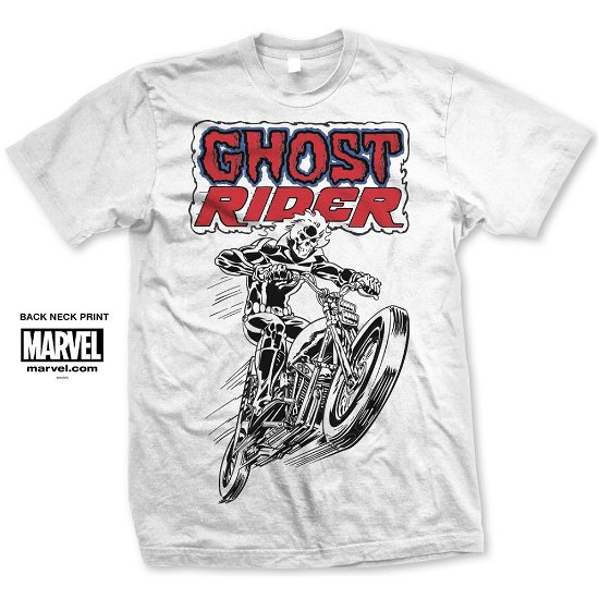 Cover for Marvel Comics · Marvel: Ghost Rider Bianco (T-Shirt Unisex Tg. S) (N/A) [size S] [White - Unisex edition]
