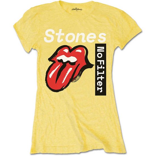 The Rolling Stones Ladies T-Shirt: No Filter Text - The Rolling Stones - Merchandise -  - 5056170636018 - 