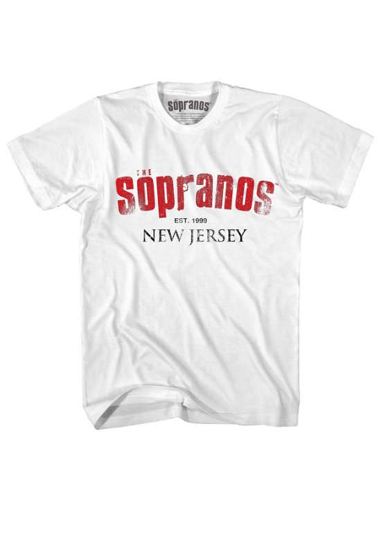 Cover for The Sopranos · Sopranos New Jersey Logo (T-shirt) [size S] [White edition] (2020)