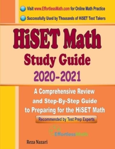 Cover for Ava Ross · HiSET Math Study Guide 2020 - 2021 (Paperback Book) (2020)