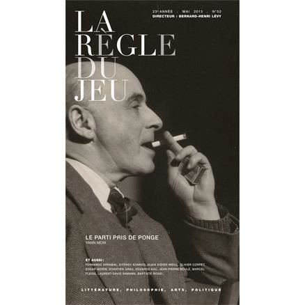 Cover for La regle du jeu 52 (Hardcover Book) (2019)