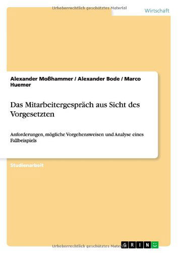 Cover for Moßhammer · Das Mitarbeitergespräch aus S (Book) [German edition] (2013)